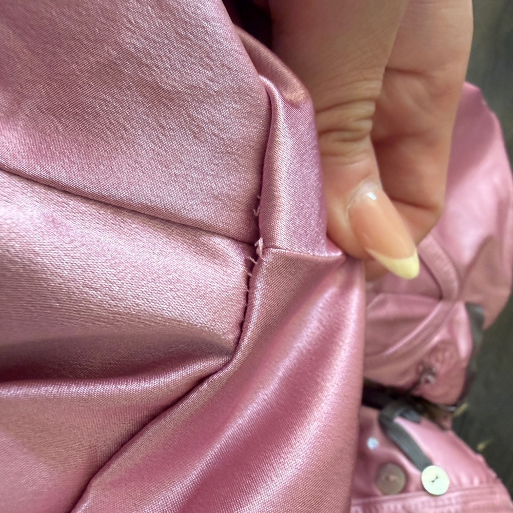 Vintage Sue Wong Y2K Pink Satin Embellished Corset Dress Faux 2 Piece - Picture 5 of 8